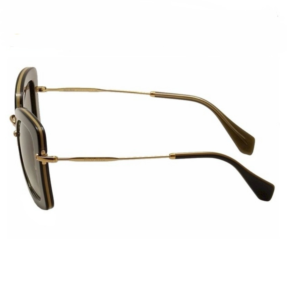 MIU MIU SMU07O KAY-0A7 Retro Sunglasses Black/ Gold - Picture 4 of 16